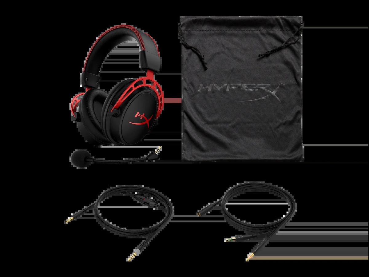 Cloud Alpha Wired Over-Ear Gaming Headset in Red