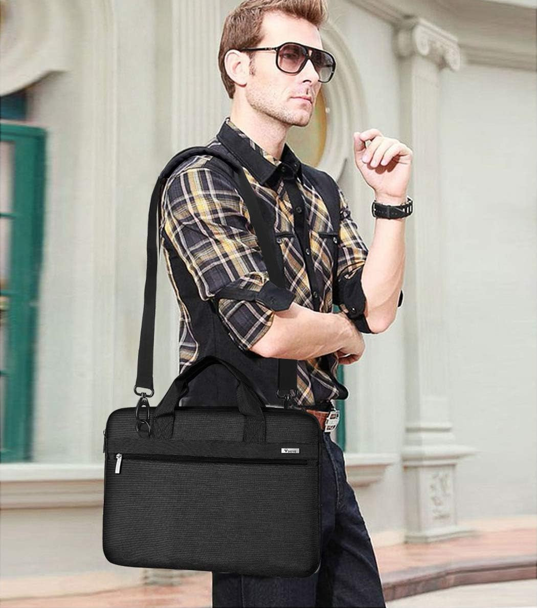 13.3-Inch Laptop Shoulder Bag, MacBook Case, Black