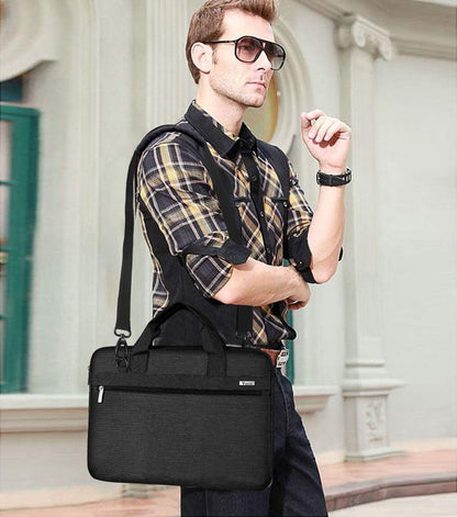 13.3-Inch Laptop Shoulder Bag, MacBook Case, Black