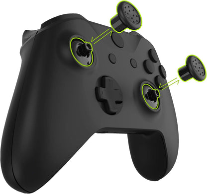 Thumbsgear Interchangeable Thumbsticks for Xbox Controllers - Ergonomic Adjustable Joystick with Black 3 Height Domed & Concave Grips for Xbox Series X/S, Xbox One S/X/Elite
