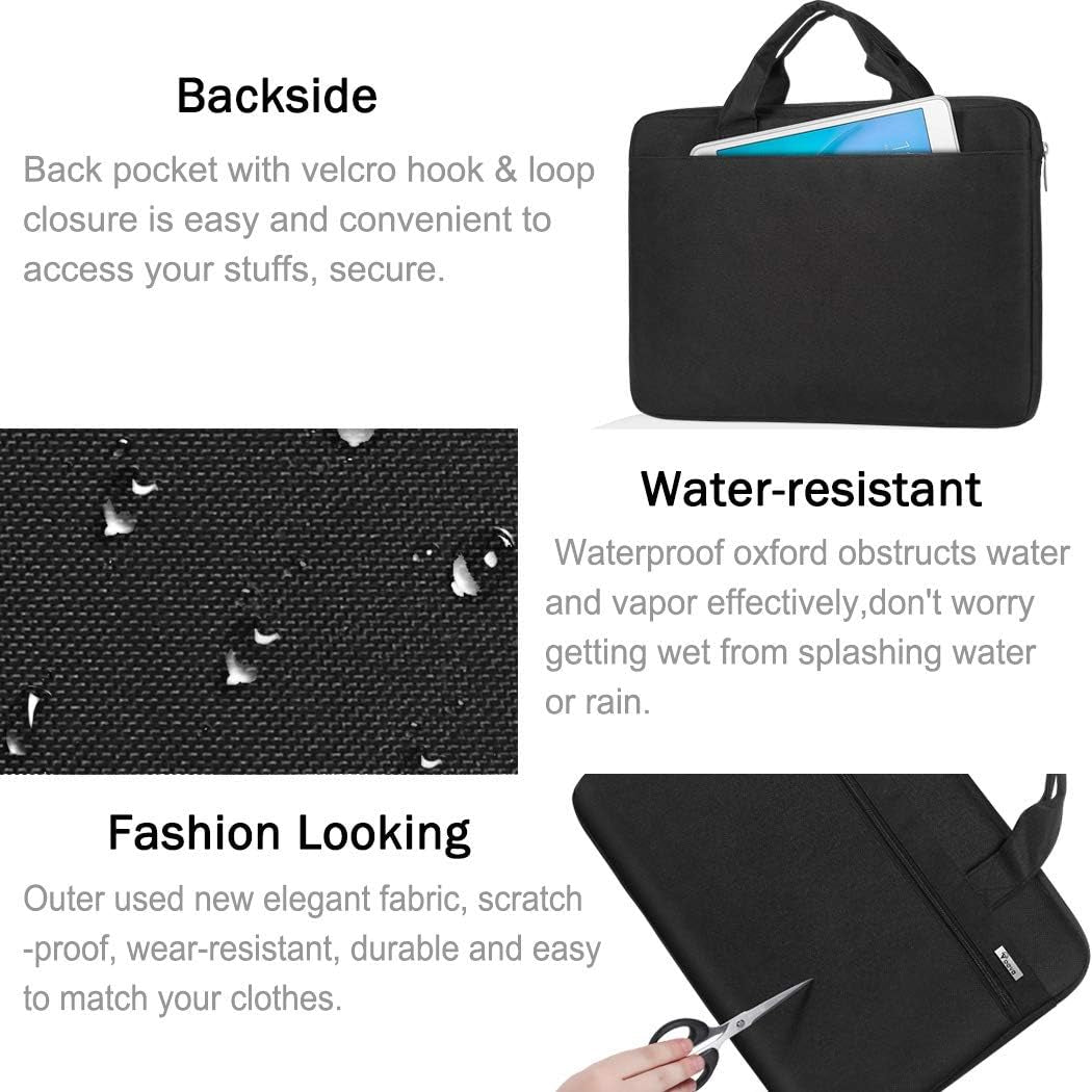 13.3-Inch Laptop Shoulder Bag, MacBook Case, Black