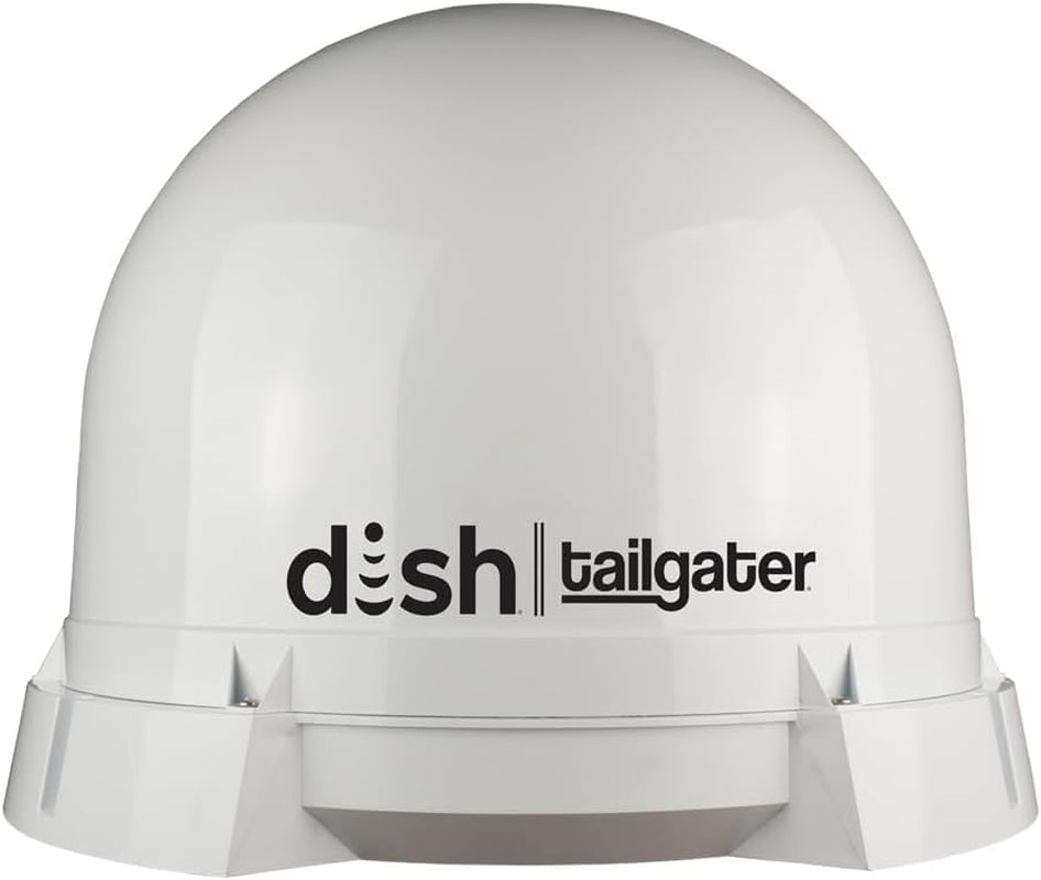 DT4450 DISH Tailgater Bundle - Portable and Roof-Mountable Satellite TV Antenna with DISH Wally HD Receiver for Western and Eastern Arc Satellites, White