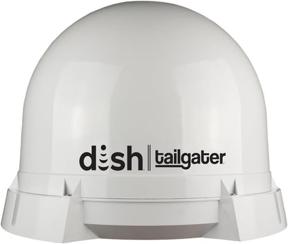 DT4450 DISH Tailgater Bundle - Portable and Roof-Mountable Satellite TV Antenna with DISH Wally HD Receiver for Western and Eastern Arc Satellites, White
