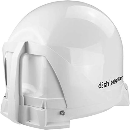 DT4450 DISH Tailgater Bundle - Portable and Roof-Mountable Satellite TV Antenna with DISH Wally HD Receiver for Western and Eastern Arc Satellites, White