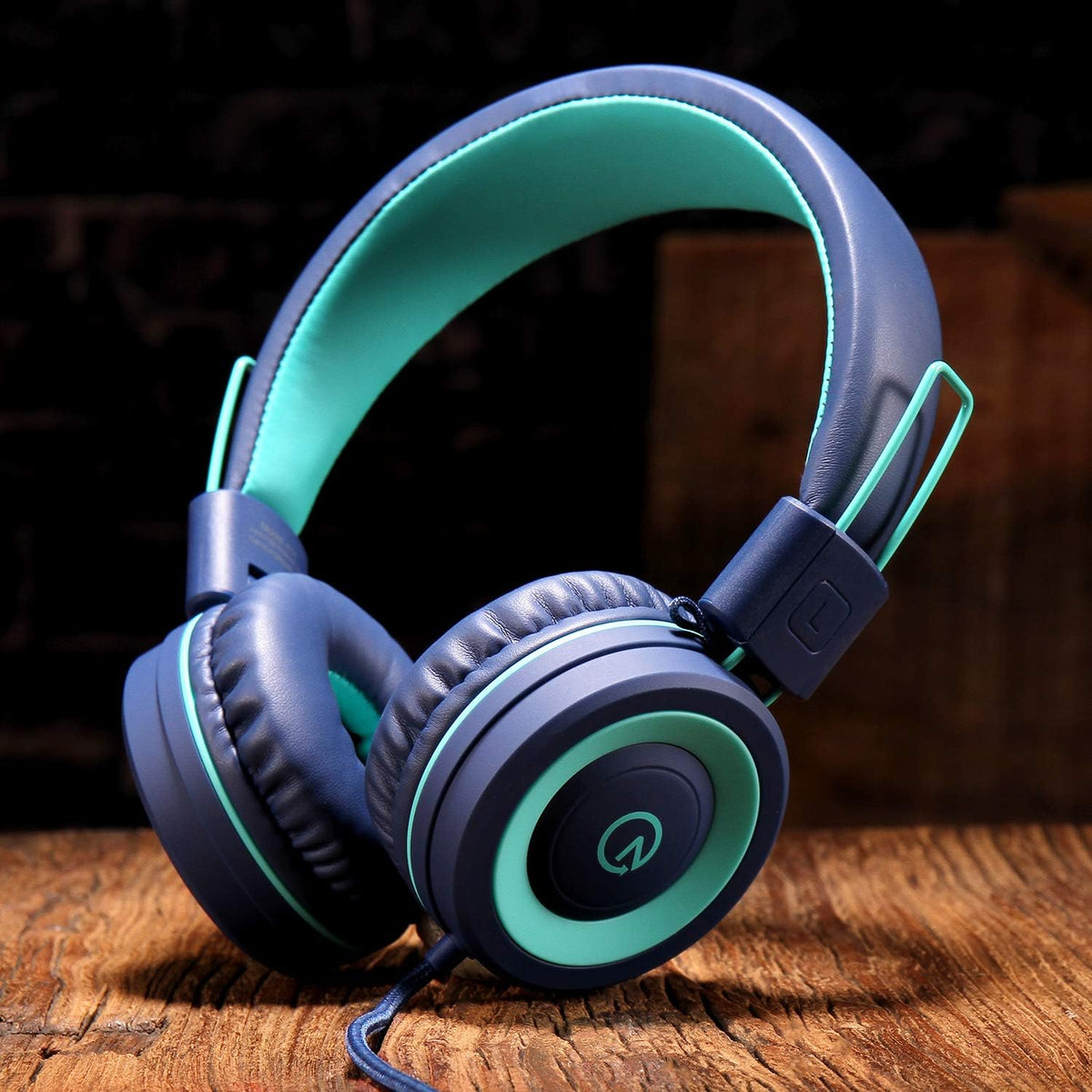 K11 Children's Wired Headphones with 3.5mm Jack in Navy/Teal