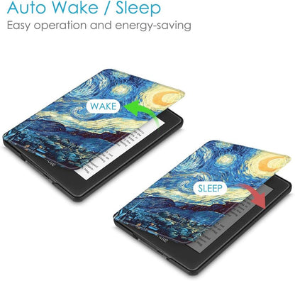 Slimshell Case for 6-Inch Kindle Paperwhite 10th Generation (2018) - Starry Night Design