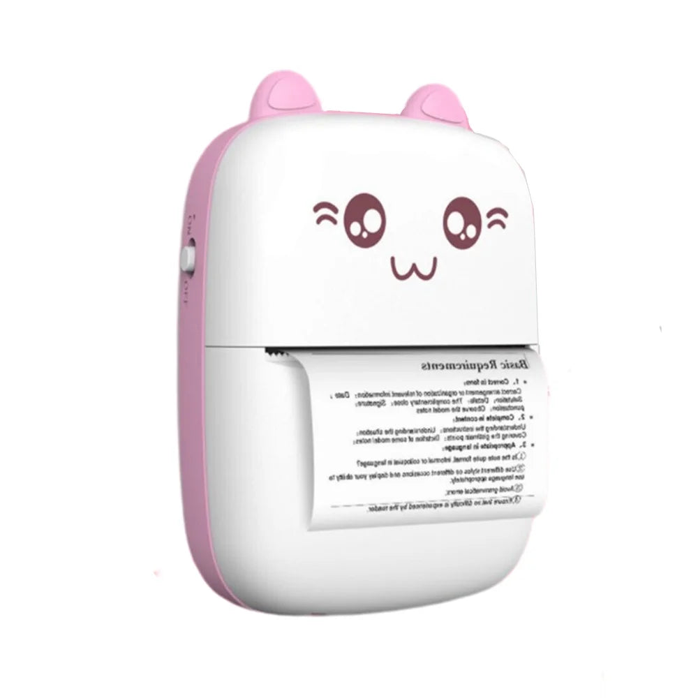Portable Mini Thermal Printer, Wireless Bluetooth Compatible with iOS and Android for Photo, Receipt, and Label Printing