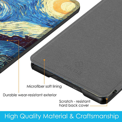 Slimshell Case for 6-Inch Kindle Paperwhite 10th Generation (2018) - Starry Night Design