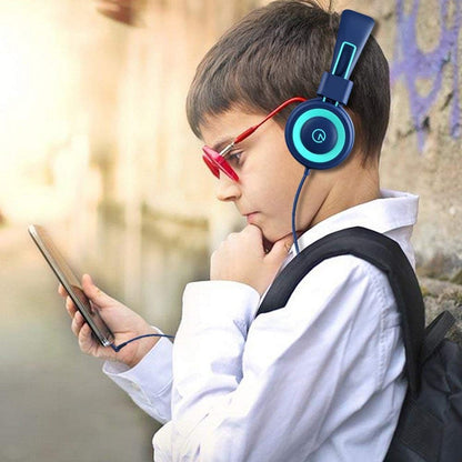 K11 Children's Wired Headphones with 3.5mm Jack in Navy/Teal