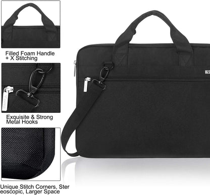 13.3-Inch Laptop Shoulder Bag, MacBook Case, Black
