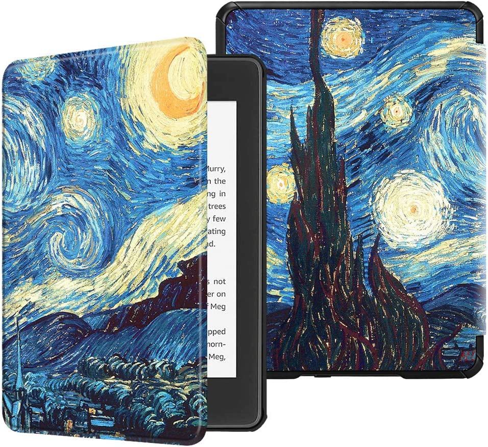 Slimshell Case for 6-Inch Kindle Paperwhite 10th Generation (2018) - Starry Night Design